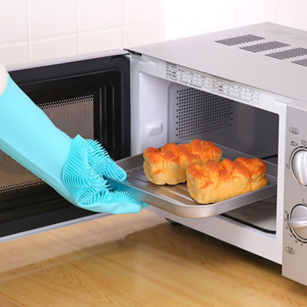 2pcs-Silicone Washing Gloves | Reusable Cleaning Gloves