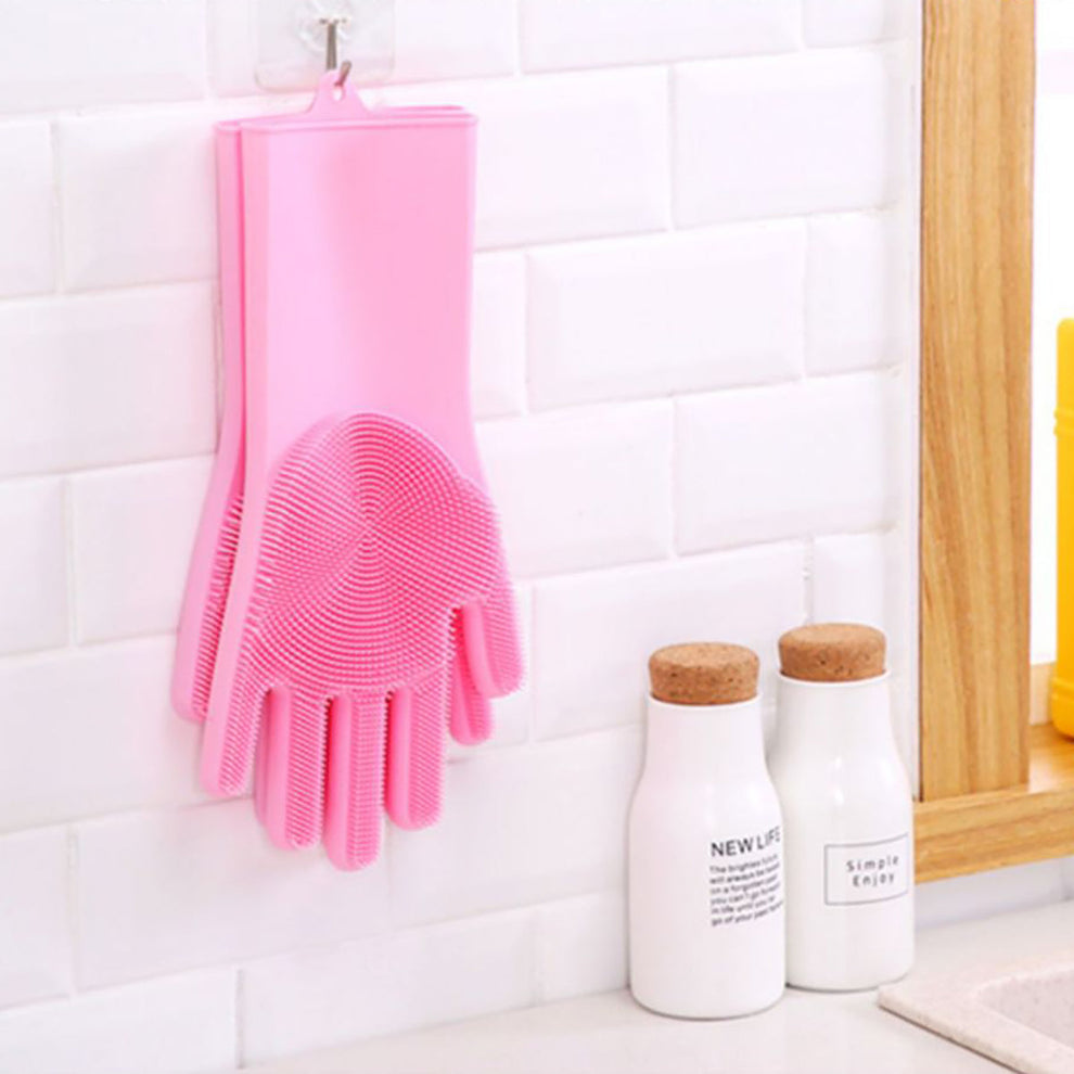 2pcs-Silicone Washing Gloves | Reusable Cleaning Gloves