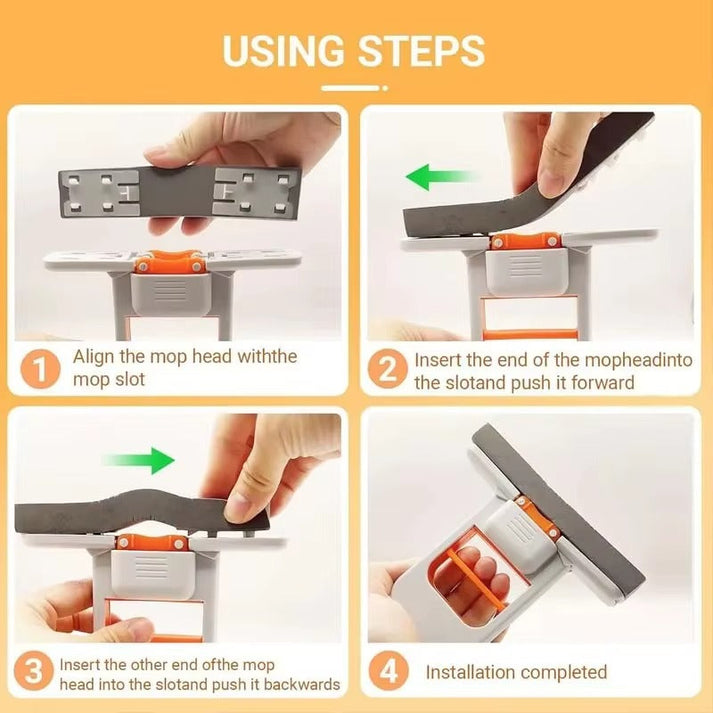 Mini Sponge Mop – Foldable Self-Squeezing Cleaning Mop