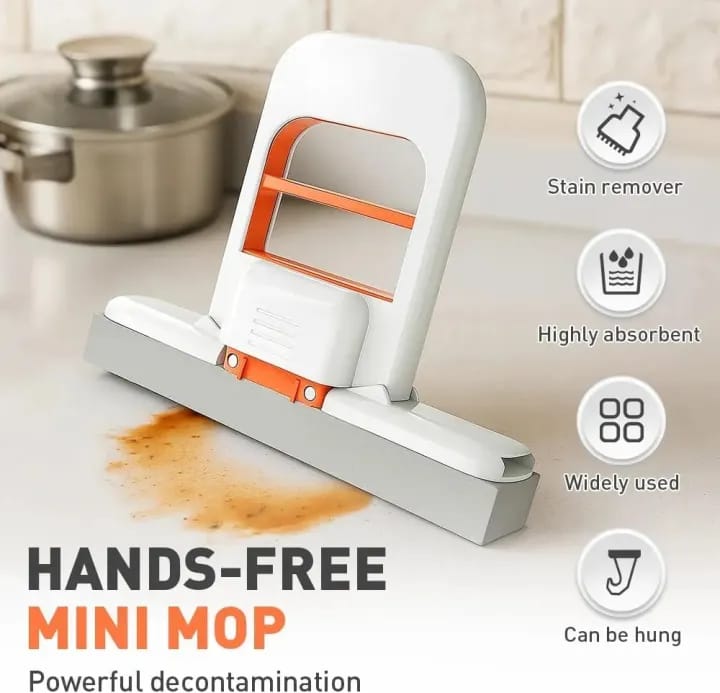Mini Foldable Sponge Mop for Kitchen Glass and Home Cleaning