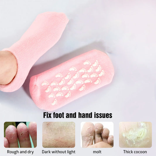 Moisturizing Gel Socks for Dry Cracked Feet and Heels