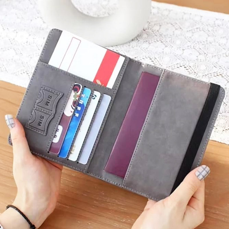 PU Leather Passport Holder – Travel Wallet with RFID Protection
