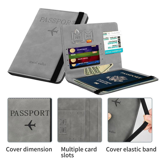 PU Leather Passport Holder – Travel Wallet with RFID Protection