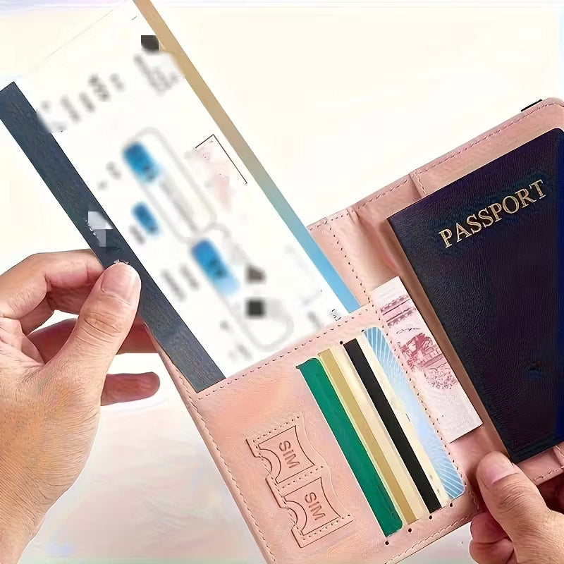 PU Leather Passport Holder – Travel Wallet with RFID Protection