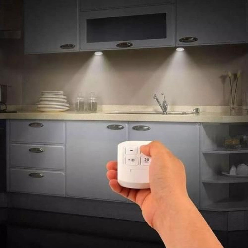 Set of 3 Wireless Remote Control Night Lights LED Push Lights