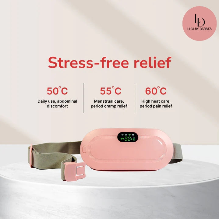 Premium Electric Heating Pad & Massager Belt for Period Pain Relief | USB Type-C Rechargeable