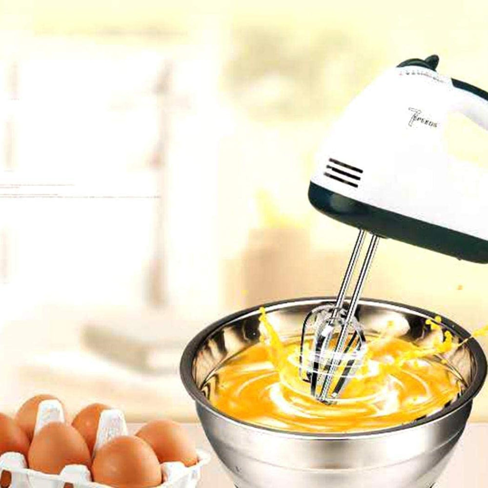 7-Speed Hand Mixer – Electric Kitchen Beater with Beaters & Dough Hooks