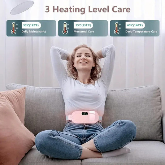 Premium Electric Heating Pad & Massager Belt for Period Pain Relief | USB Type-C Rechargeable