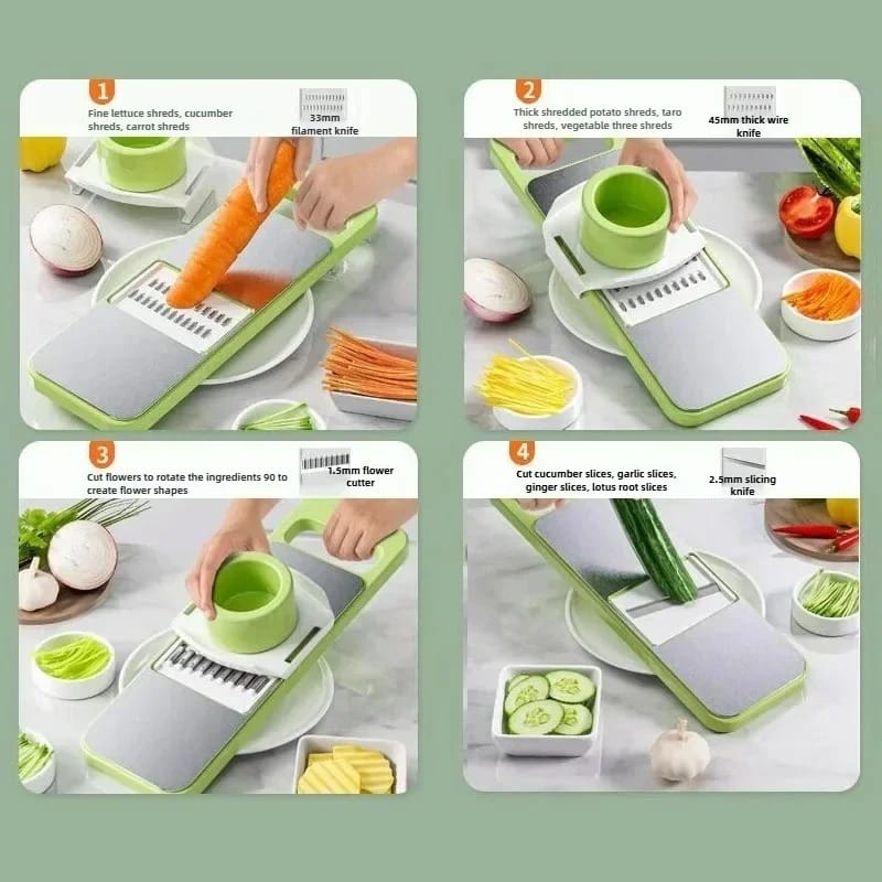 5-in-1 Vegetable Cutter & Grater – Multifunctional Kitchen Tool