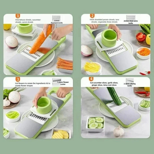 5-in-1 Vegetable Cutter & Grater – Multifunctional Kitchen Tool
