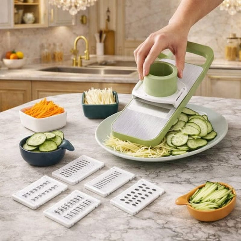 5-in-1 Vegetable Cutter & Grater – Multifunctional Kitchen Tool