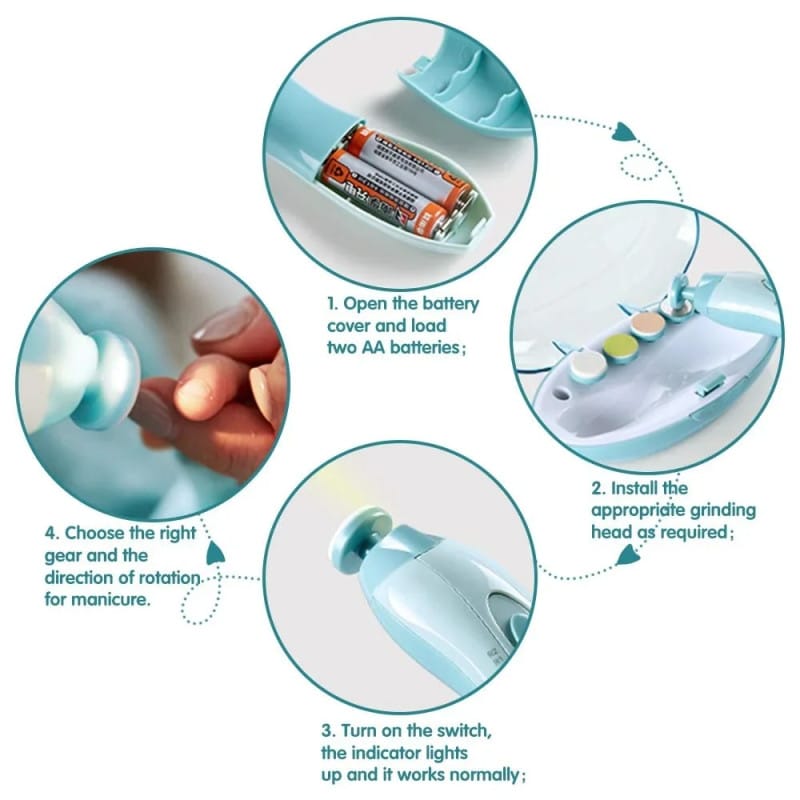 Electric Baby Nail Trimmer – Gentle Nail Clipper & File