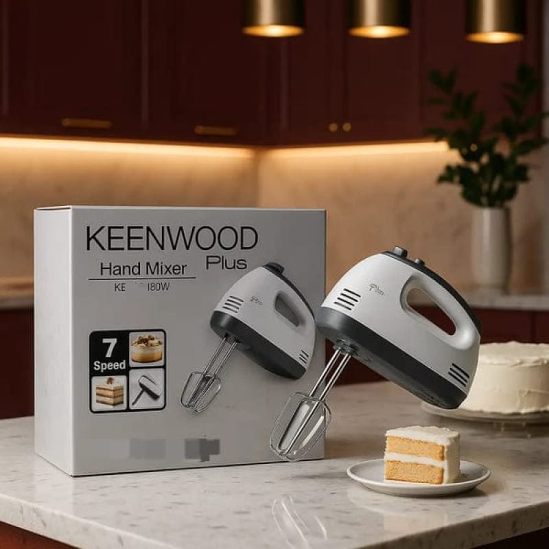 7-Speed Hand Mixer – Electric Kitchen Beater with Beaters & Dough Hooks