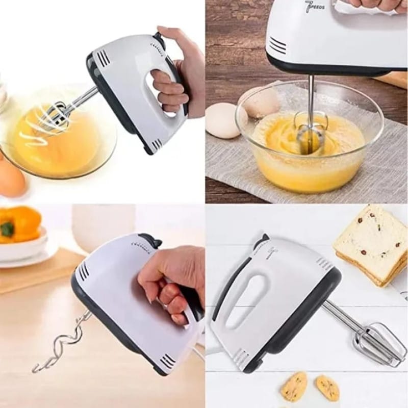 7-Speed Hand Mixer – Electric Kitchen Beater with Beaters & Dough Hooks