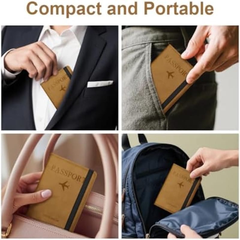 PU Leather Passport Holder – Travel Wallet with RFID Protection