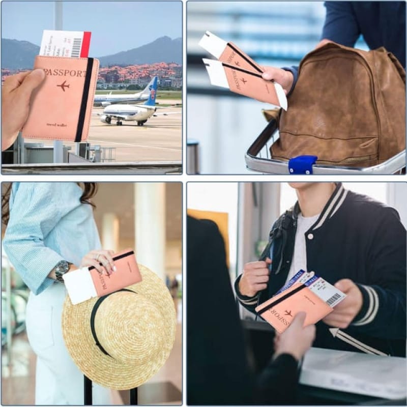 PU Leather Passport Holder – Travel Wallet with RFID Protection