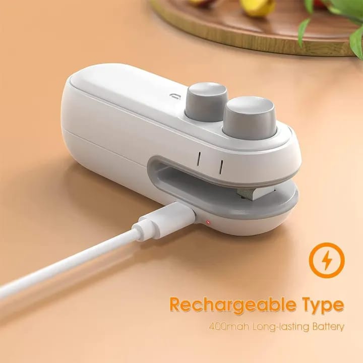 Mini Bag Sealer 2-in-1 – Rechargeable Portable Heat Sealing Machine