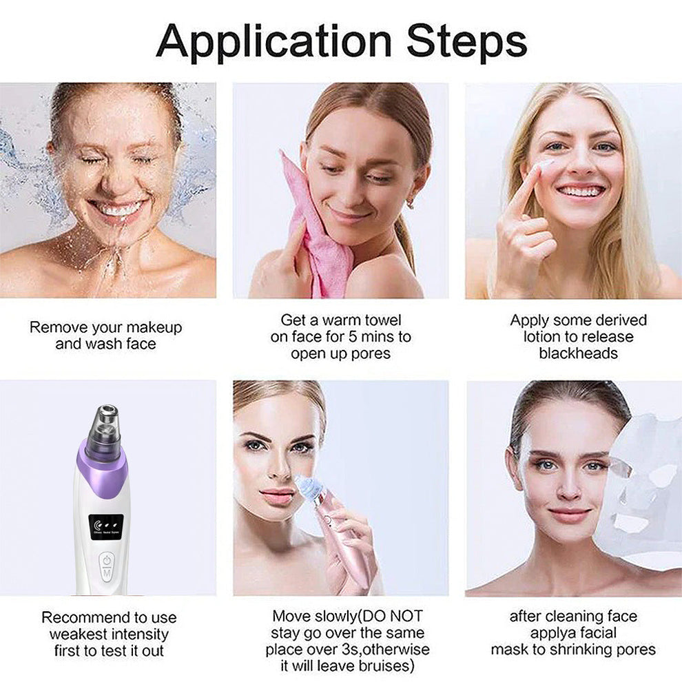 Rechargeable 5-in-1 Blackhead Remover & Pore Cleaner