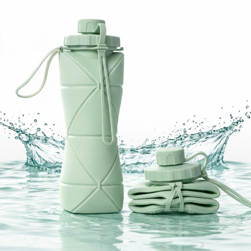 Collapsible Silicone Water Bottle – Foldable & Portable