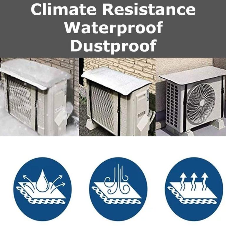 AC Outdoor Unit Protector Aluminium Cover With Straps