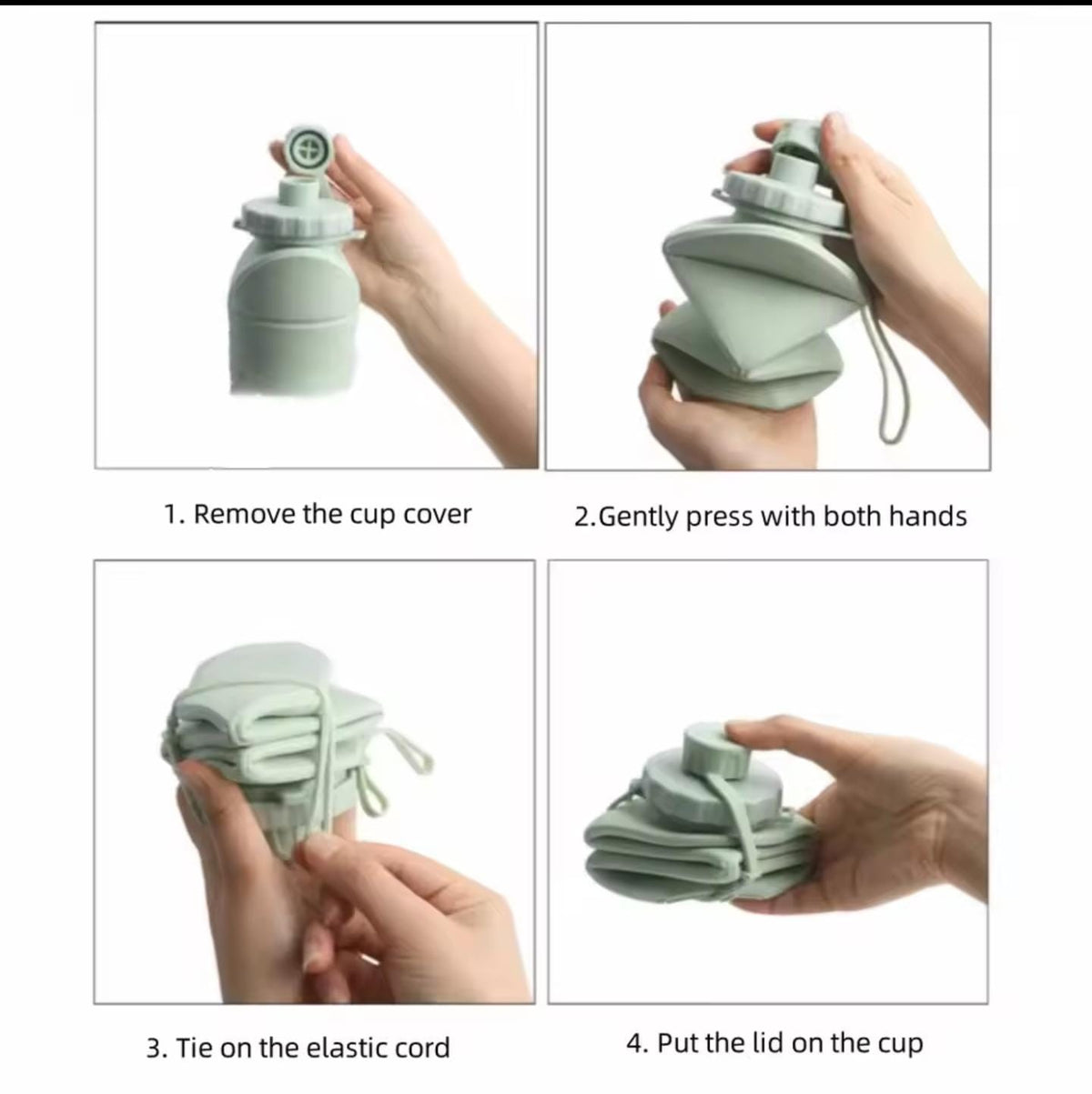 Collapsible Silicone Water Bottle – Foldable & Portable