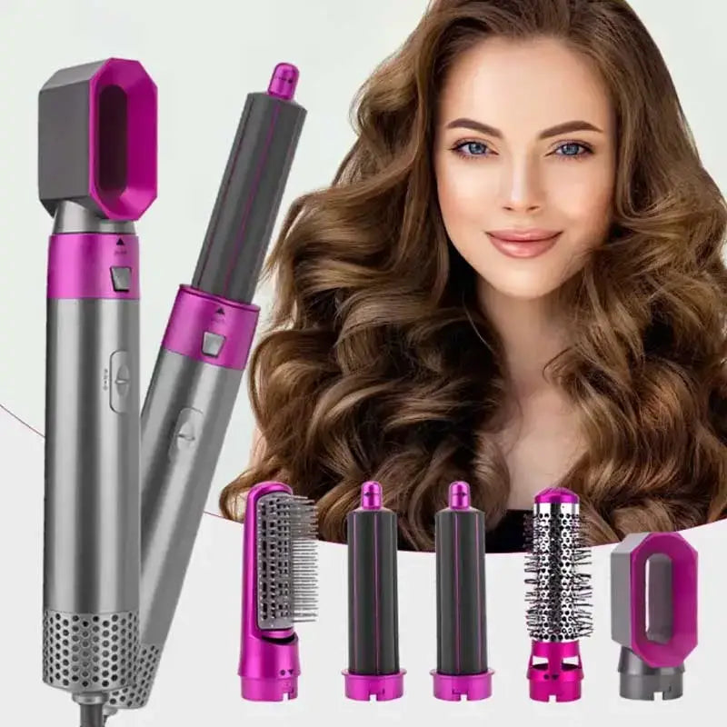 5-in-1 Hair Dryer Hot Air Brush – Volumizer, Straightener & Curler