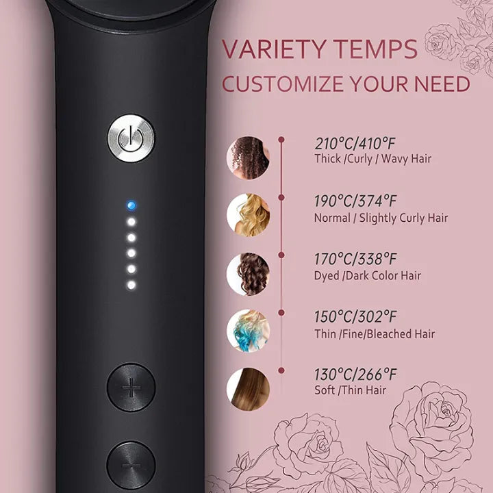 909 Hair Straightener Brush & Styler – 2-in-1 Fast Heating