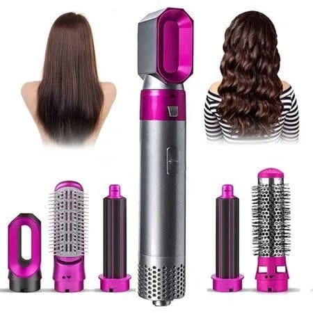5-in-1 Hair Dryer Hot Air Brush – Volumizer, Straightener & Curler
