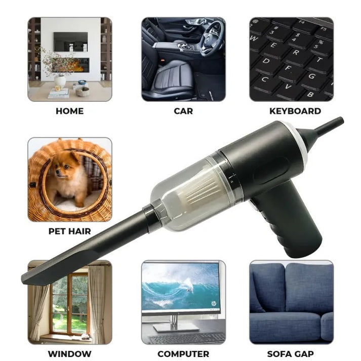 3-in-1 Portable Cordless Vacuum Cleaner – Mini Handheld