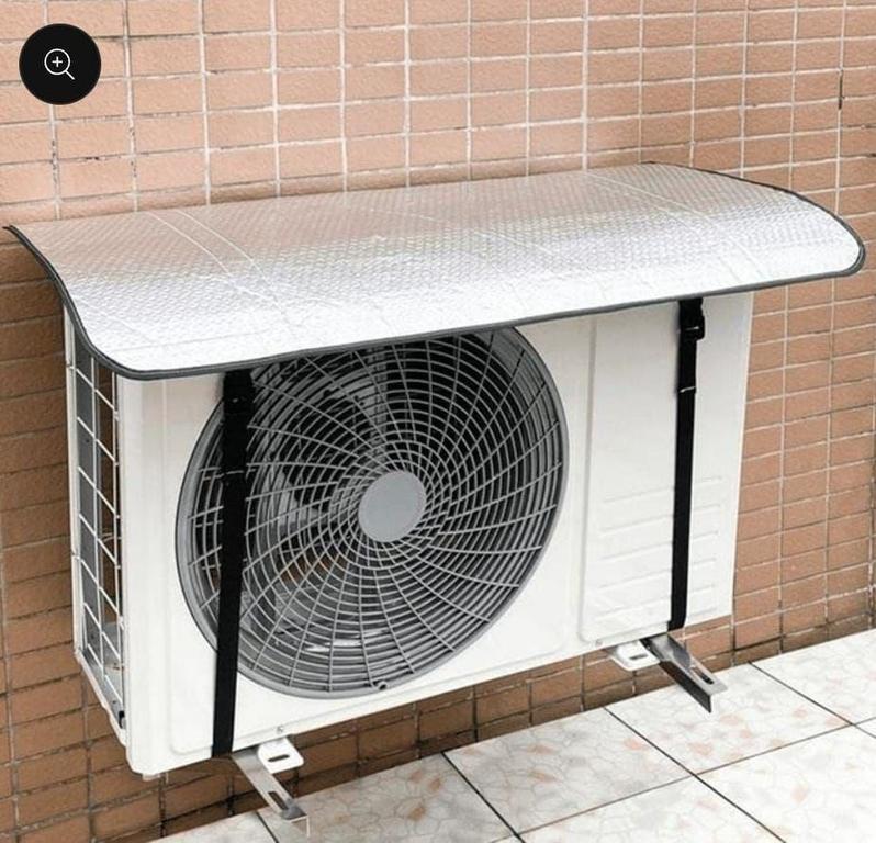 AC Outdoor Unit Protector Aluminium Cover With Straps
