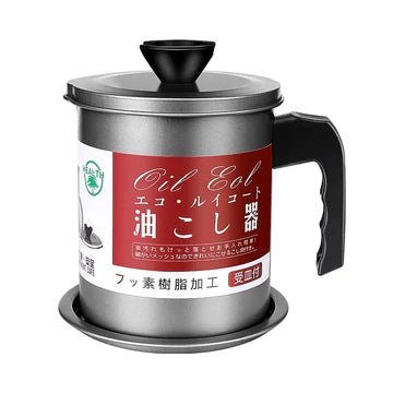 Fryer Oil Filter Pot – 1.4L Stainless Steel Cooking Oil Strainer
