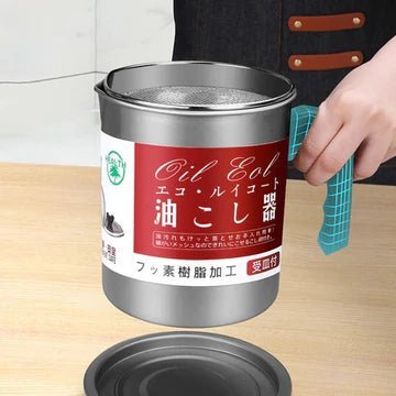 Fryer Oil Filter Pot – 1.4L Stainless Steel Cooking Oil Strainer