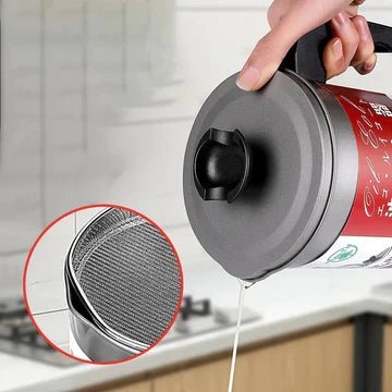 Fryer Oil Filter Pot – 1.4L Stainless Steel Cooking Oil Strainer